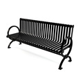 Frog Furnishings Black 6' Wellington Bench PB 6BLAWELL